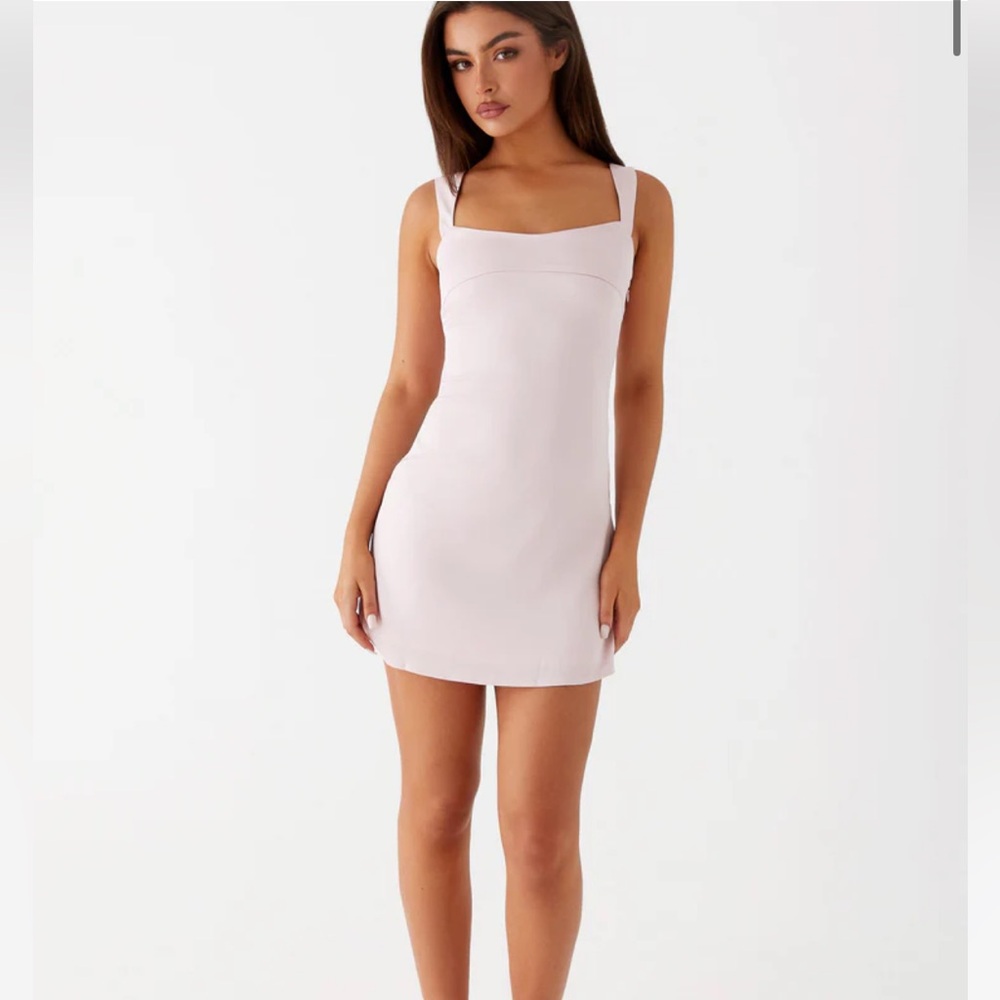 New Peppermayo Odette Satin Mini dress light pink